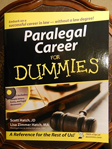 Paralegal Career For Dummies (For Dummies Series) - Click to Buy