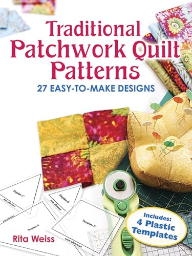 Traditional Patchwork Quilt Patterns With Plastic Templates: Instructions for 27 Easy-To-Make Designs - Click to Buy