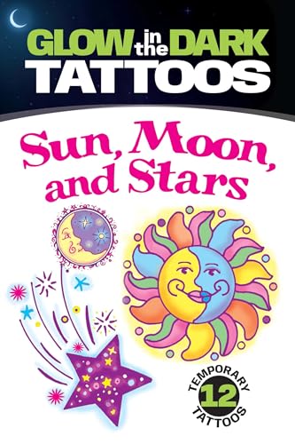 Glow-in-the-Dark Tattoos: Sun, Moon, and Stars - Click to Buy