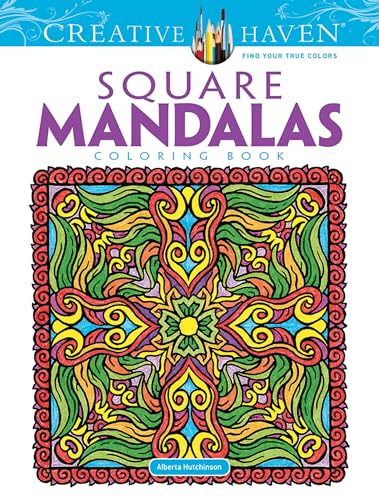 Creative Haven Square Mandalas Coloring Book: Relaxing Illustrations for Adult Colorists - Click to Buy