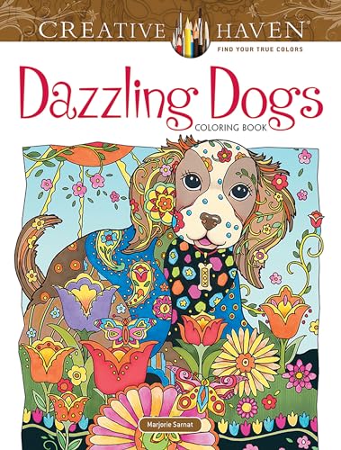 Creative Haven Dazzling Dogs Coloring Book: Relaxing Illustrations for Adult Colorists (Adult Coloring Books: Pets) - Click to Buy
