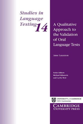 A Qualitative Approach to the Validation of Oral Language Tests - Click to Buy