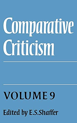 Comparative Criticism: Volume 9, Cultural Perceptions and Literary Values - Click to Buy