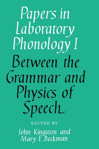 Papers in Laboratory Phonology I: Between the Grammar and Physics of Speech - Click to Buy