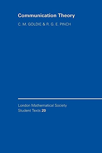 Communication Theory (London Mathematical Society Student Texts, Series Number 20) - Click to Buy