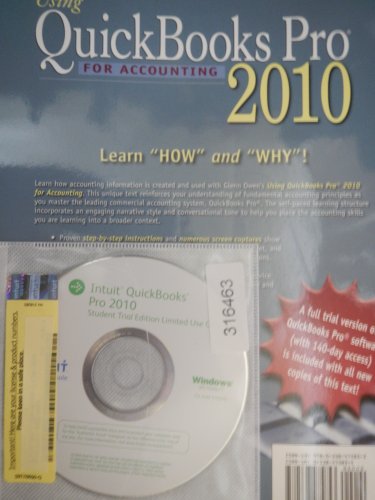Using Quickbooks Pro 2010 for Accounting (with CD-ROM) - Click to Buy