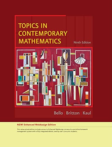 Topics in Contemporary Mathematics, Enhanced Edition (Available 2010 Titles Enhanced Web Assign) - Click to Buy