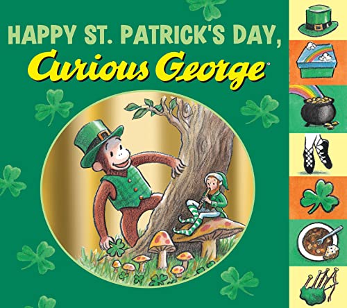 Happy St. Patrick's Day, Curious George tabbed board book - Click to Buy