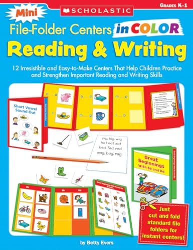 Mini File-Folder Centers in Color: Reading and Writing (K-1): 12 Irresistible and Easy-to-Make Centers That Help Children Practice and Strengthen Important Reading and Writing Skills - Click to Buy