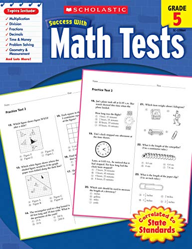 Scholastic Success With Math Tests: Grade 5 Workbook - Click to Buy