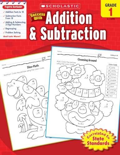 Scholastic Success With Addition & Subtraction: Grade 1 Workbook (Success With Math) - Click to Buy