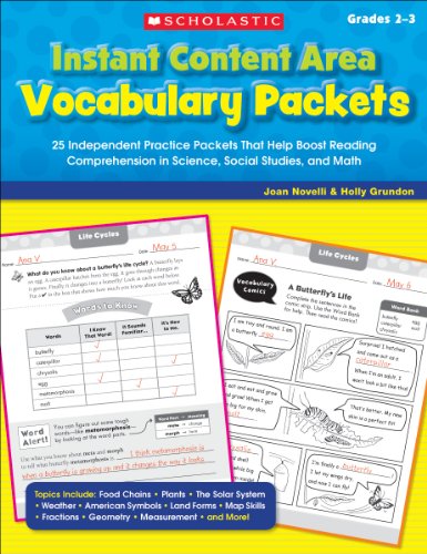 Instant Content Area Vocabulary Packets: 25 Independent Practice Packets That Help Boost Reading Comprehension in Science, Social Studies, and Math: Grades 2-3 - Click to Buy