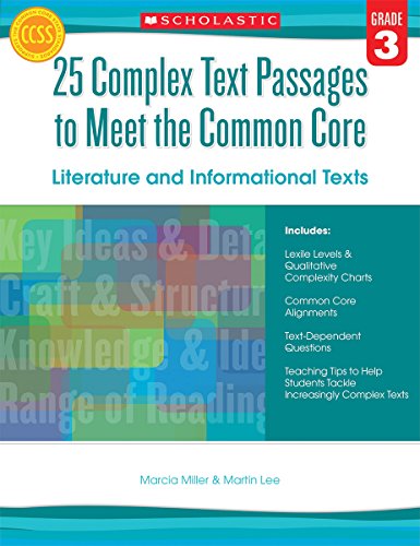 25 Complex Text Passages to Meet the Common Core: Literature and Informational Texts: Grade 3 - Click to Buy