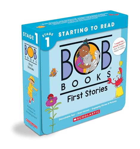 Bob Books - First Stories Box Set | Decodable Phonics Books, Ages 4 and up, Kindergarten (Stage 1: Starting to Read) - Click to Buy
