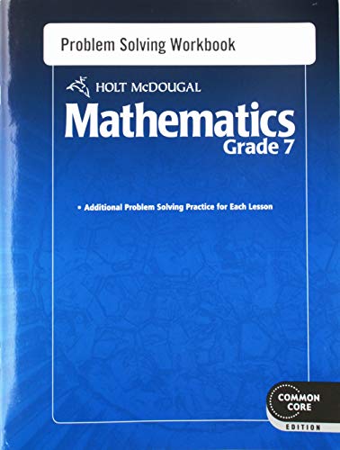 Holt McDougal Mathematics: Problem Solving Workbook Grade 7 - Click to Buy