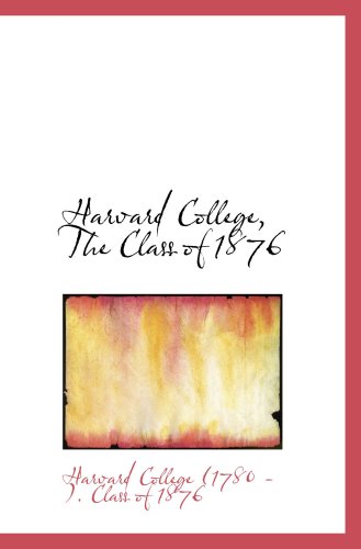 Harvard College, The Class of 1876