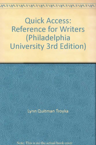 Quick Access: Reference for Writers (Philadelphia University 3rd Edition) - Click to Buy