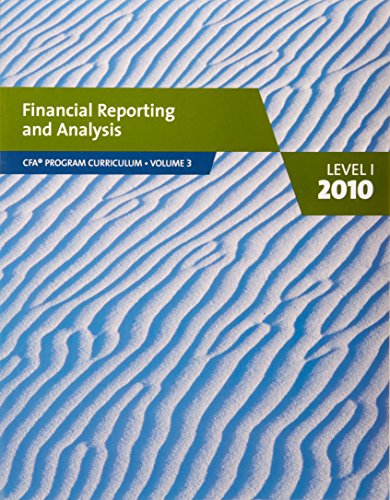 Financial Reporting and Analysis (CFA program curriculum vol 3) - Click to Buy