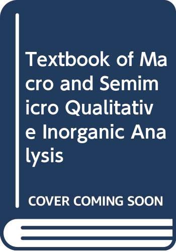 Vogel's Textbook of Macro and semimicro qualitative inorganic analysis - Click to Buy