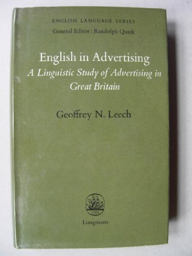English in Advertising: Linguistic Study of Advertisement in Great Britain (English Language Series) - Click to Buy
