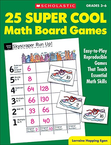 25 Math Board Games: Easy-to-Play Reproducible Games That Teach Essential Math Skills - Click to Buy