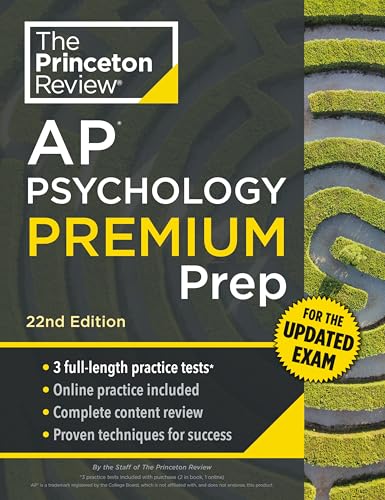 Princeton Review AP Psychology Premium Prep, 22nd Edition: For the NEW 2025 Exam: 3 Practice Tests + Digital Practice + Content Review (College Test Preparation) - Click to Buy
