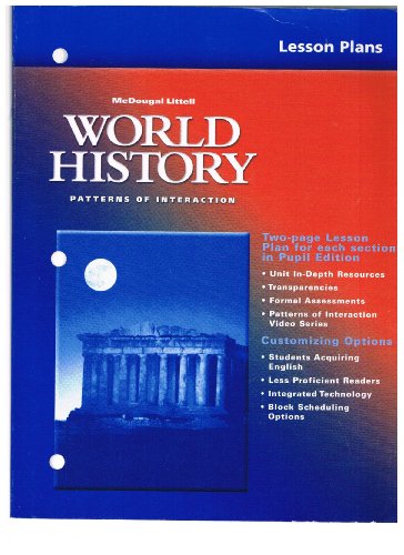 McDougal Littell World History: Patterns of Interaction: Lesson Plans (National) Grades 9-12 - Click to Buy