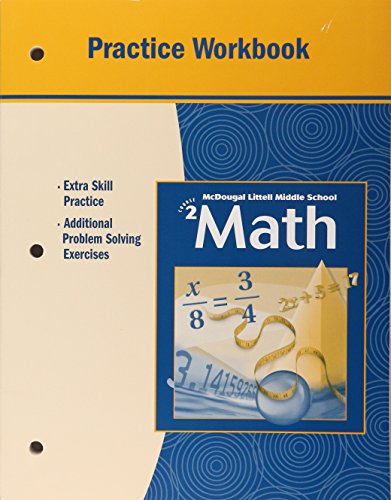Math Course 2, Grade 7 Practice Workbook Se: Mcdougal Littell Middle School Math - Click to Buy