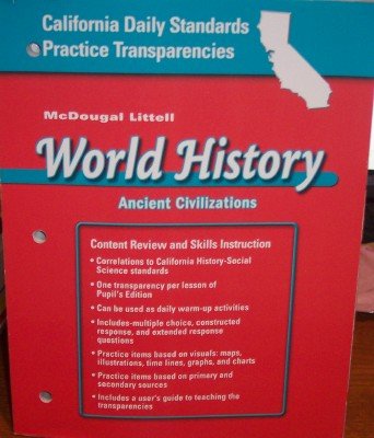 McDougal Littell World History California: Daily Standards Transparencies Grade 6 Ancient Civilizations - Click to Buy