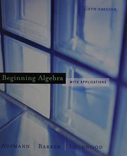 Beginning Algebra With Houghton Mifflin3 With Student Solution Manual, 6th Ed + Nolting, Math Study Skills Workbook, 2nd Ed + Eduspace 1 - Click to Buy