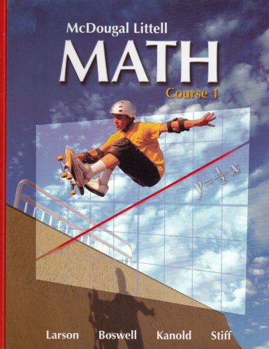 Math Course 1, Grades 6-8: Mcdougal Littell Middle School Math - Click to Buy