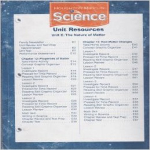 Science Level 4 Unit Resource Reader Physical: Houghton Mifflin Science California - Click to Buy