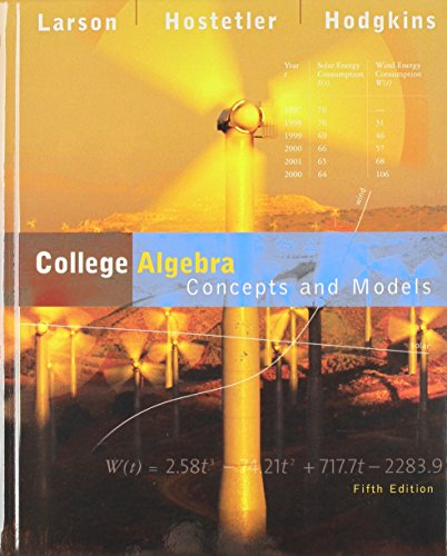 College Algebra: Concepts and Models - Click to Buy