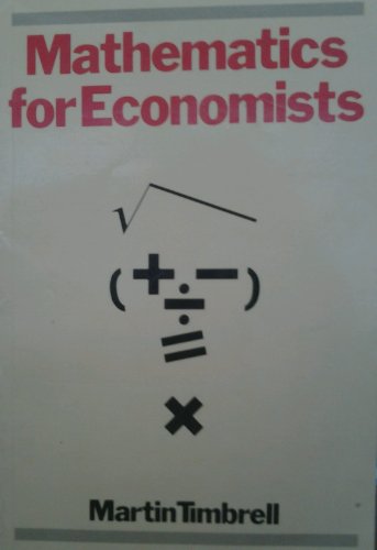 Mathematics for Economists: An Introduction - Click to Buy