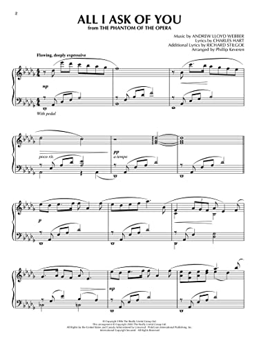 Andrew Lloyd Webber Solos: arr. Phillip Keveren The Phillip Keveren Series Piano Solo NFMC 2024-2028 Selection - Click to Buy
