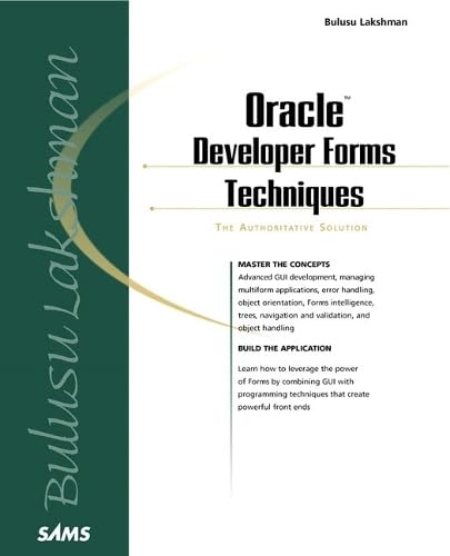 Oracle Developer Forms Techniques - Click to Buy