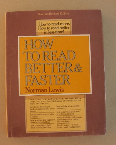 How to Read Better and Faster - Click to Buy