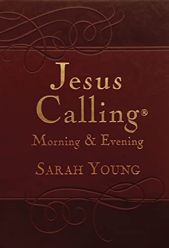Jesus Calling Morning and Evening, Brown Leathersoft Hardcover, with Scripture References: Yearlong Guide to Inner Peace and Spiritual Growth (A 365-Day Devotional)