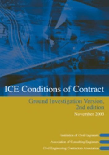 ICE Conditions of Contract Ground Investigation Version, 2nd edition - Click to Buy