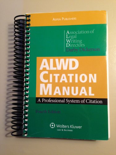 ALWD Citation Manual: A Professional System of Citation - Click to Buy