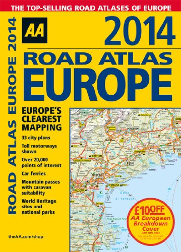 AA 2014 Road Atlas Europe (AA Road Atlas Europe)