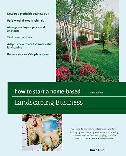 How to Start a Home-Based Landscaping Business: *Develop A Profitable Business Plan *Build Word-Of-Mouth Referrals *Handle Employees, Paperwork, And Taxes *Work Smart And Safe *Adapt To New Trends Like Sustainable Landscaping *Become Your Area's Top Landscaper - Click to Buy