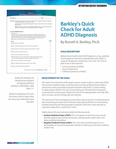 Barkley's Quick Check for Adult ADHD Diagnosis - Click to Buy