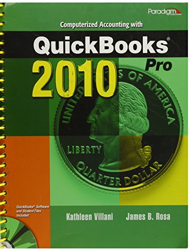 Computerized Accounting with QuickBooks Pro 2010 - Click to Buy