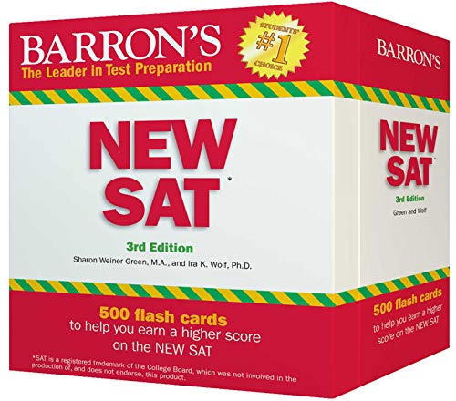 Barron's NEW SAT Flash Cards: 500 Flash Cards to Help You Achieve a Higher Score - Click to Buy