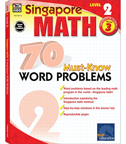 70 Must-Know Word Problems, Grade 3 (Singapore Math 70 Must Know Word Problems) - Click to Buy