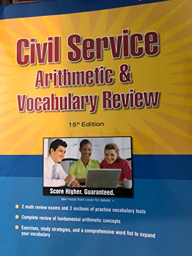 Civil Service Arithmetic & Vocab, 15 E - Click to Buy