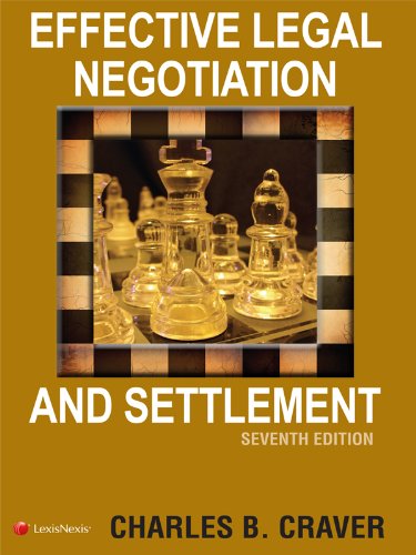 Effective Legal Negotiation and Settlement - Click to Buy