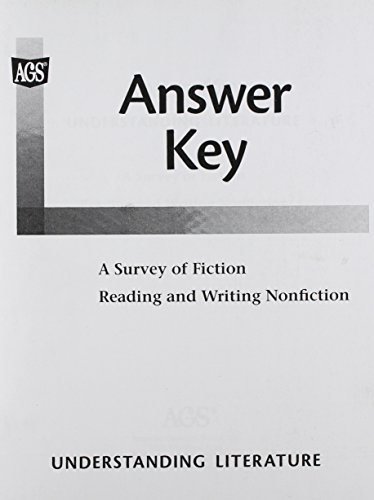 Understanding Literature Answer Key (Ags Reading Backlist) - Click to Buy