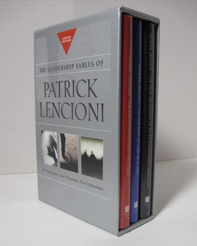 The Leadership Fables of Patrick Lencioni, Box Set, contains: The Five Temptations of a CEO; The Four Obsessions of an Extraordinary Executive; The Five Dysfunctions of a Team - Click to Buy